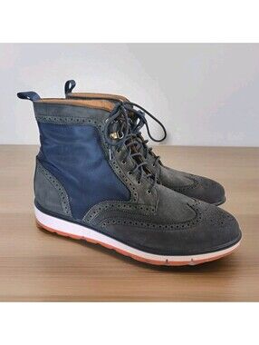 Swims Boots Men's 13M Motion Wing Tip  Navy Orange Waterproof NEW